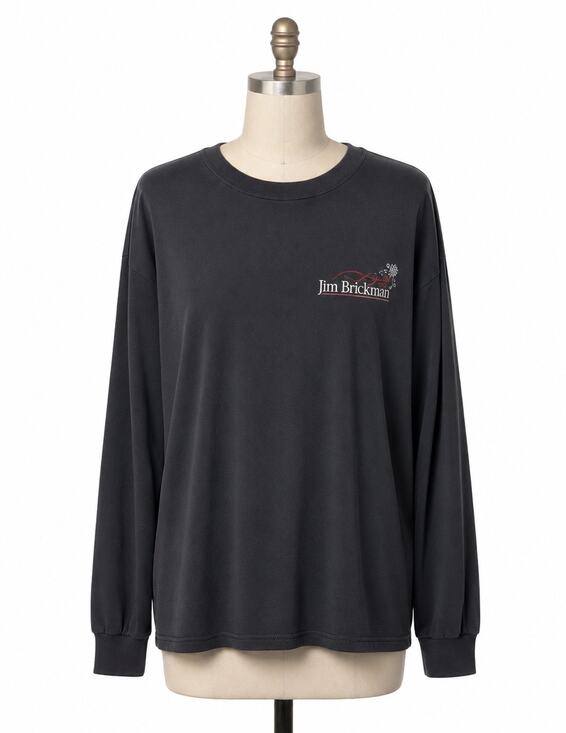 Gildan Tops - Vintage Jim Brickman 2008 Holiday Tour Concert Long Sleeve T-Shirt Black Large L